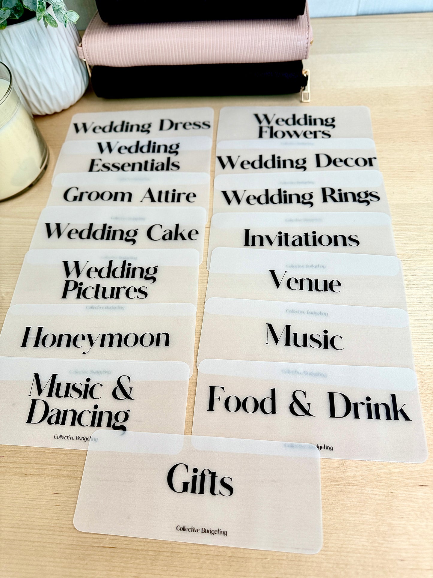 Wedding Budget Envelopes: Cash Stuffing, Laminated Vellum Dave Ramsey Method