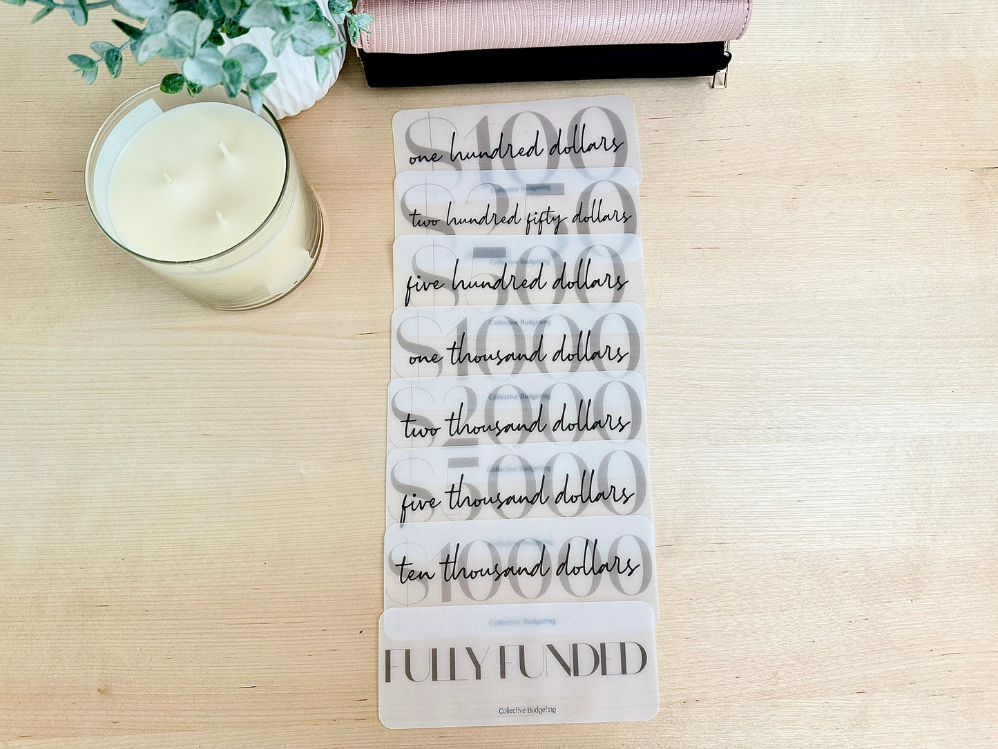 Denomination Placeholders/ Prop Money for Cash Stuffing, Budget Organizers, Budgeting Tools, Money Management Accessories