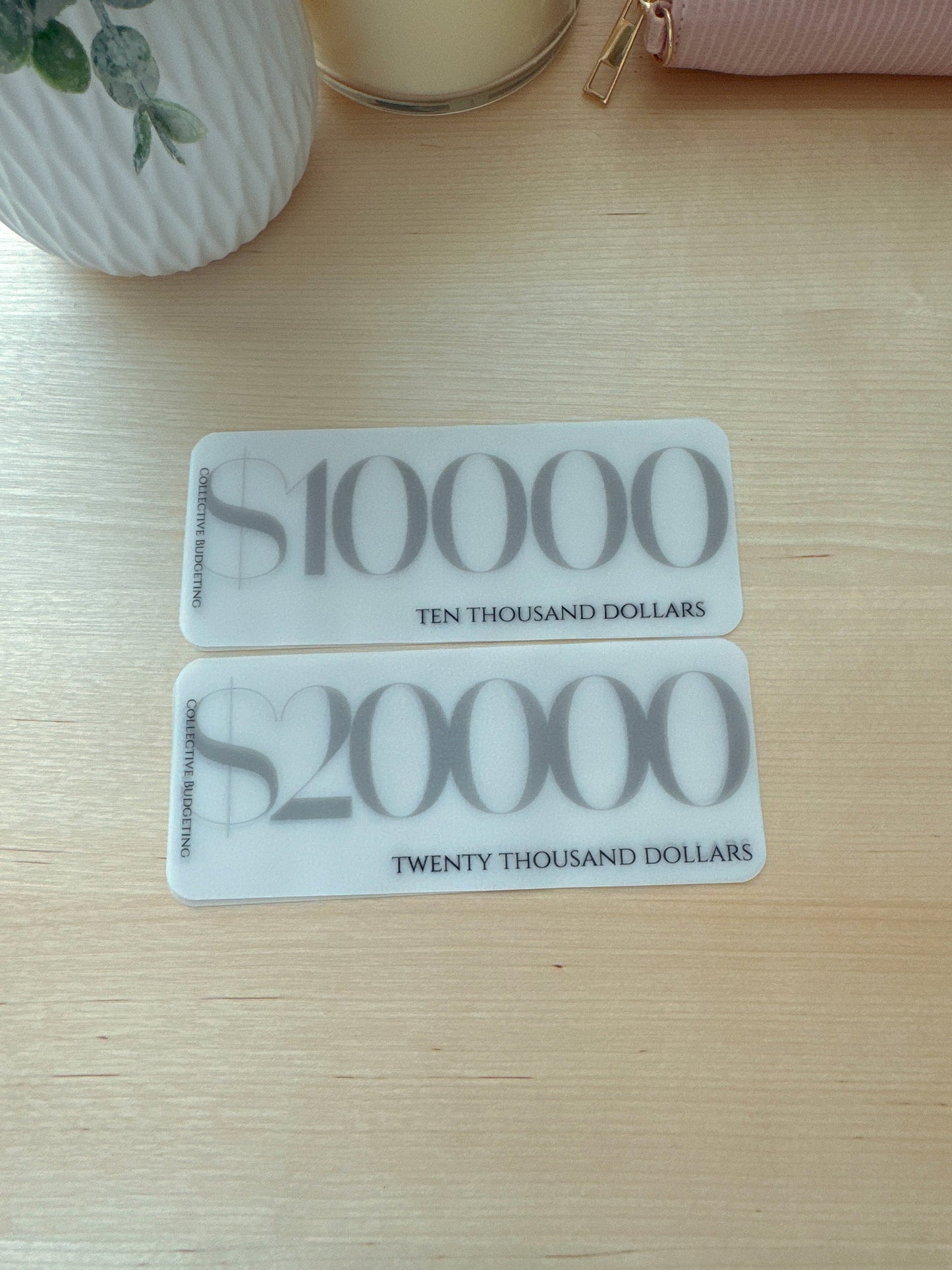 Prop Money/ Denomination Placeholders for Cash Stuffing, Budget Organizers, Budgeting Tools, Money Management Accessories