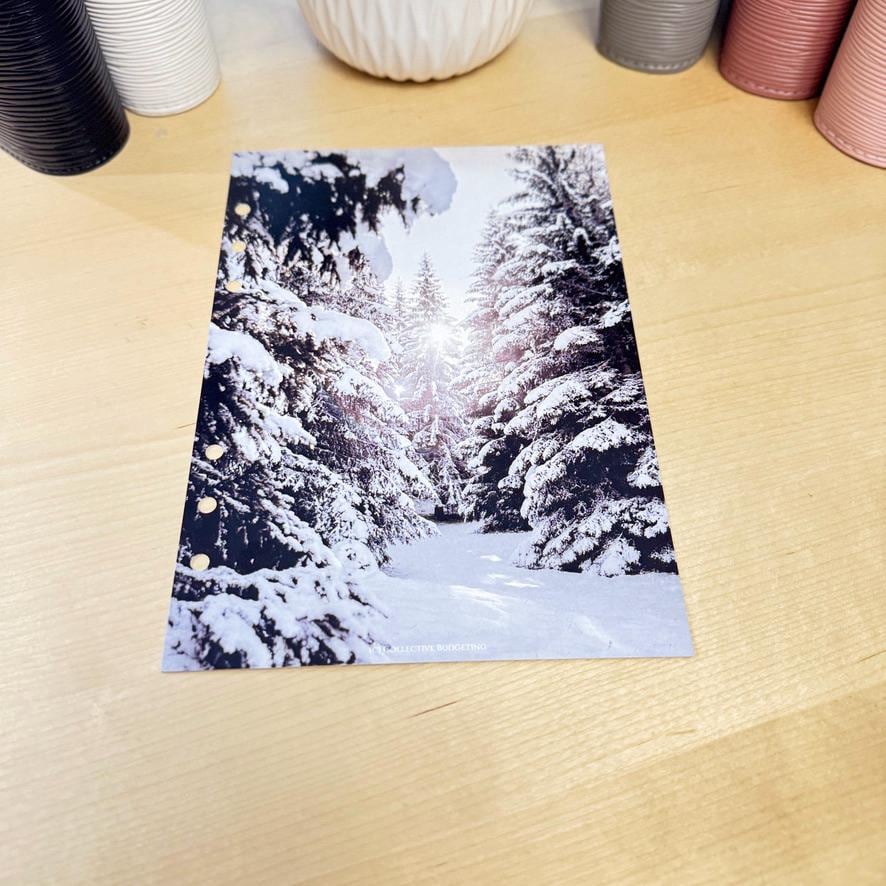 Winter Budget Binder Dashboard: Seasonal Decorative Cover Insert | A5 A6