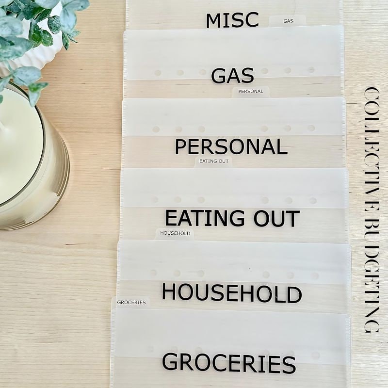 A6/A7 Vellum Cash Envelopes with Tabs: Budget Binder Inserts