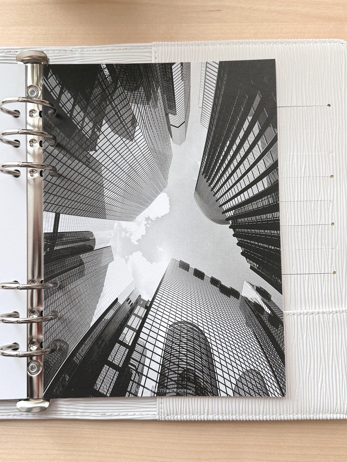 City High Rise Budget Binder Dashboard: A5 A6 Cash Stuffing Insert