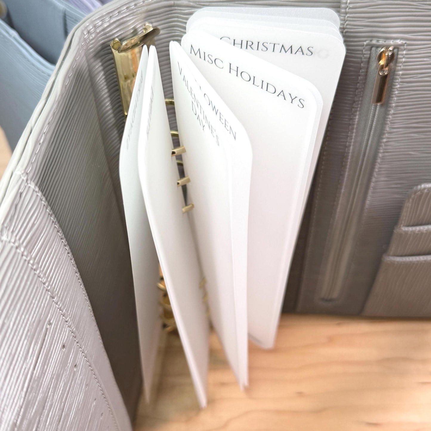 A5 A6 Budget Binder Dividers – Matte Vellum Holiday & Birthday Cash Stuffing Bookmark Tabs