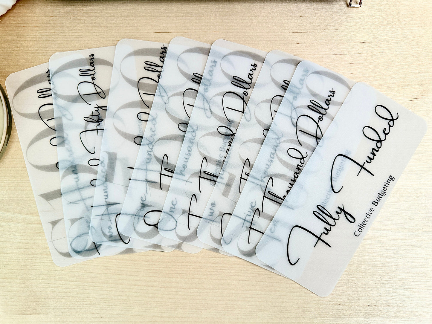 Vellum Cash Stuffing Placeholders: Budgeting Tool for Cash Envelopes