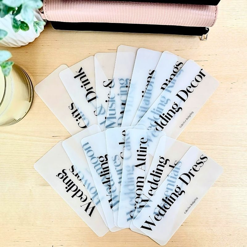 Wedding Budget Envelopes: Cash Stuffing, Laminated Vellum Dave Ramsey Method