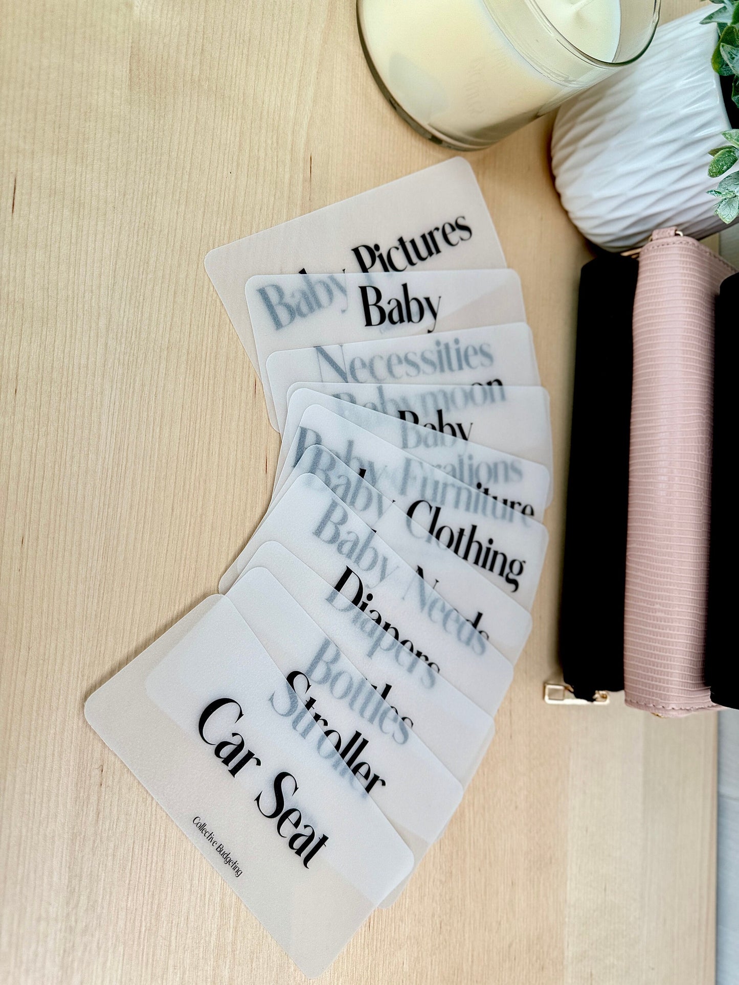 Baby Cash Envelope Placeholders: Laminated Vellum for New Baby Budgeting