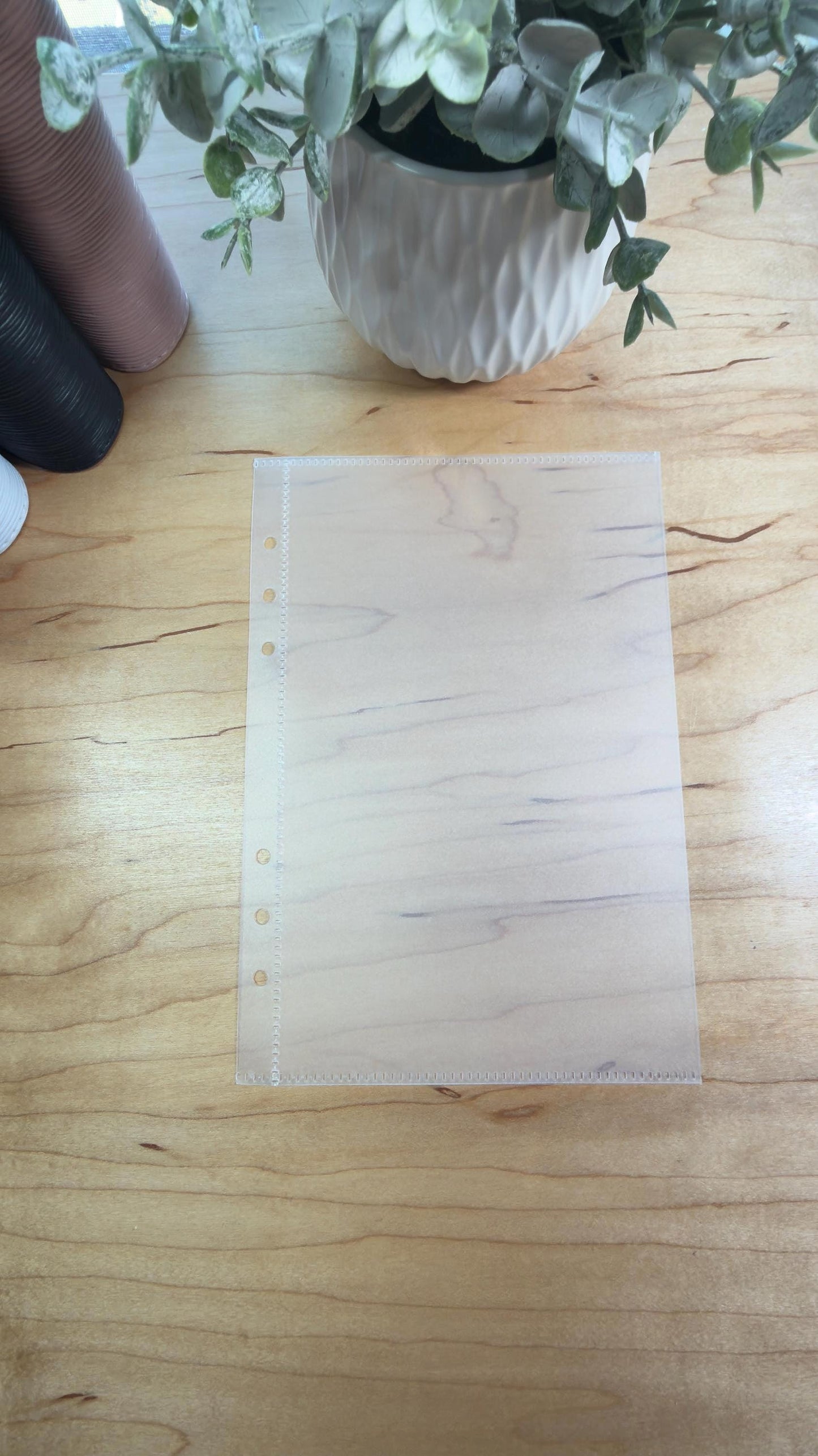 Clear Frosted Cash Envelopes | A6 & A5 Binder Budgeting | 6 Pack Durable PVC | No Zipper |