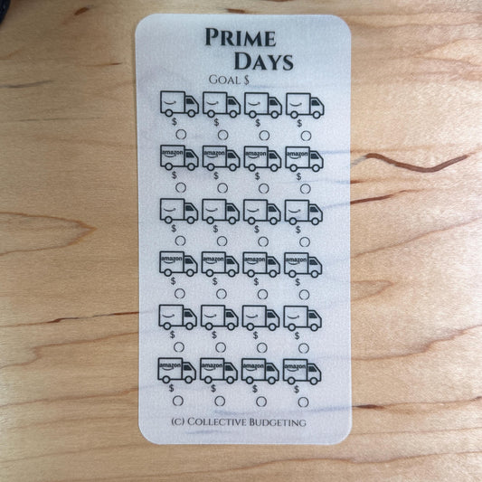 Prime Days Savings Challenge – A5 A6 Matte Vellum Cash Stuffing Tracker | Shopping Sinking Fund