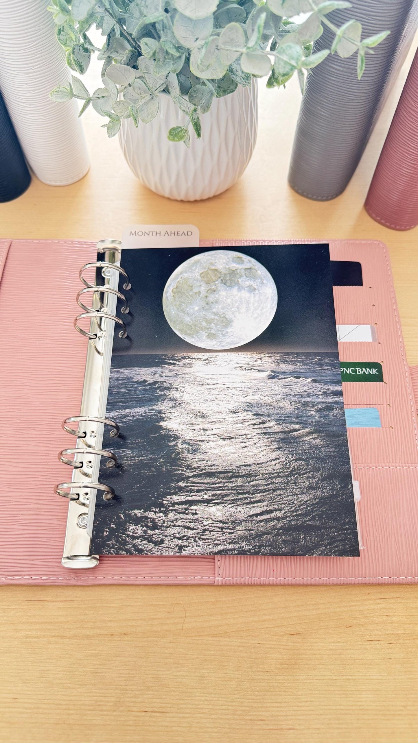 Moonrise Budget Binder Dashboard: Celestial Decorative Cover Insert | A5 A6