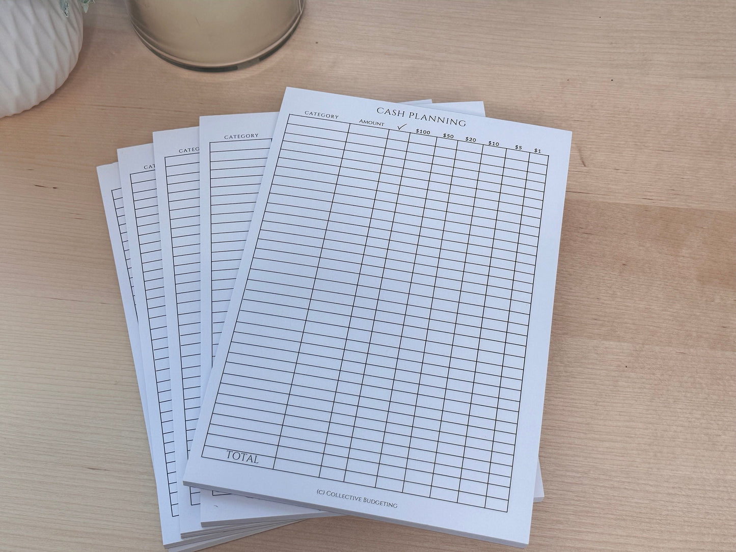 Cash Planning Notepad: Budget Tracker for Cash Envelope System