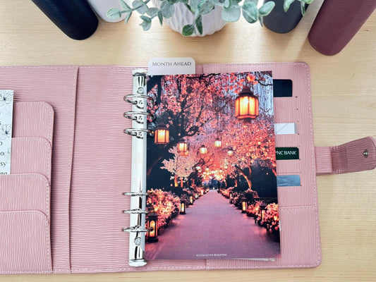 Lantern Walk Budget Binder Dashboard: A5 A6 Cash Stuffing Insert