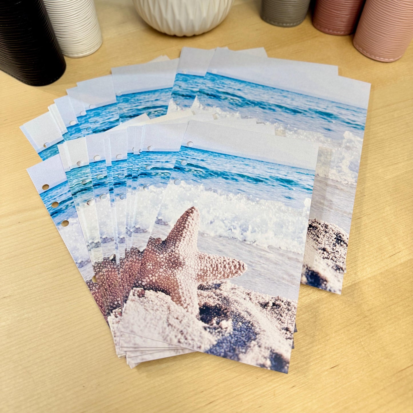 Beach Budget Binder Dashboard: Coastal Decorative Cover Insert | A5 A6