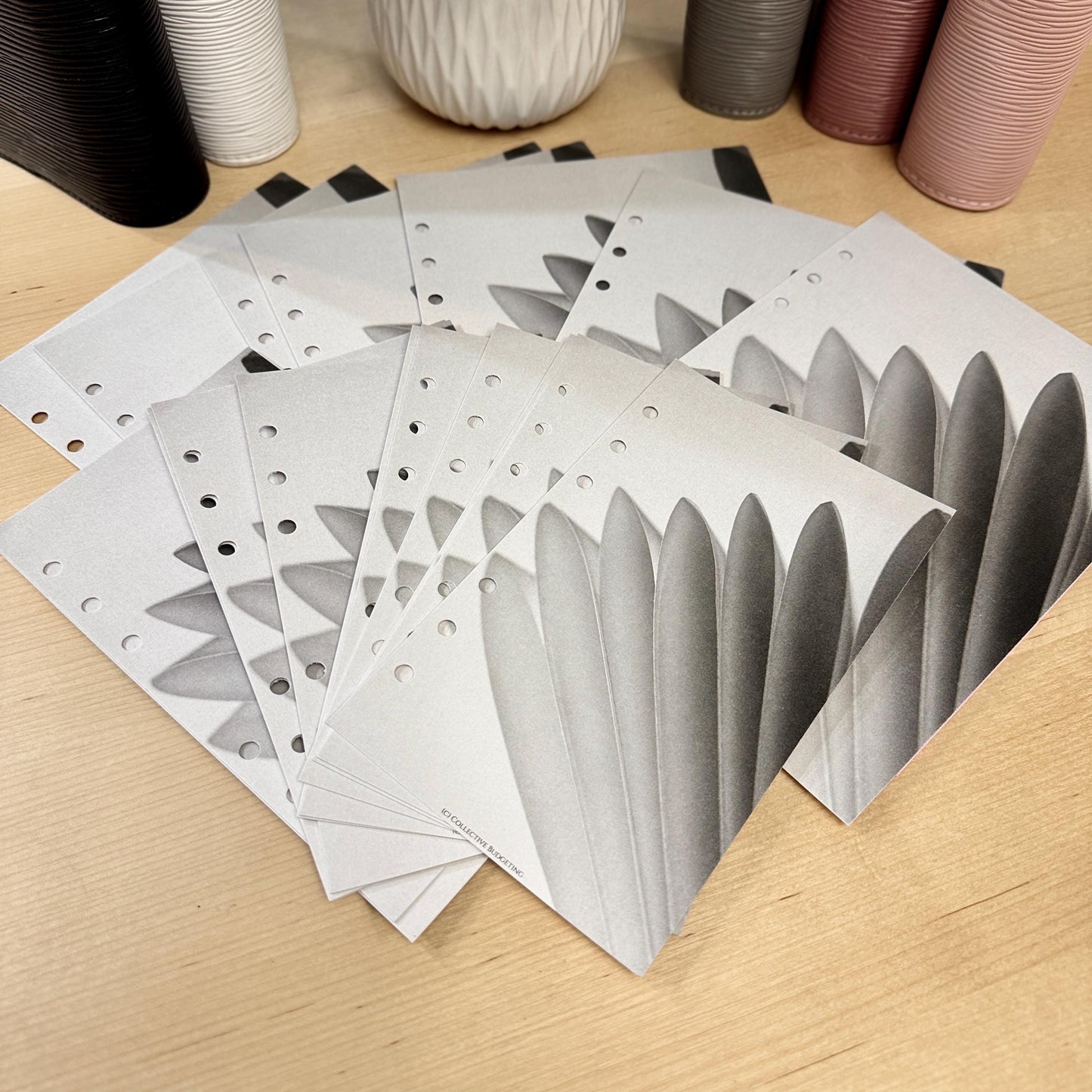 Paper Flower Budget Binder Dashboard Insert: A5/A6 Cash Stuffing Tool