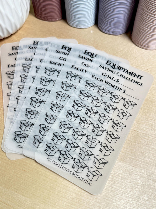 Equipment Fund Savings Challenge: Laminated Vellum  Gear Up and Save Tracker