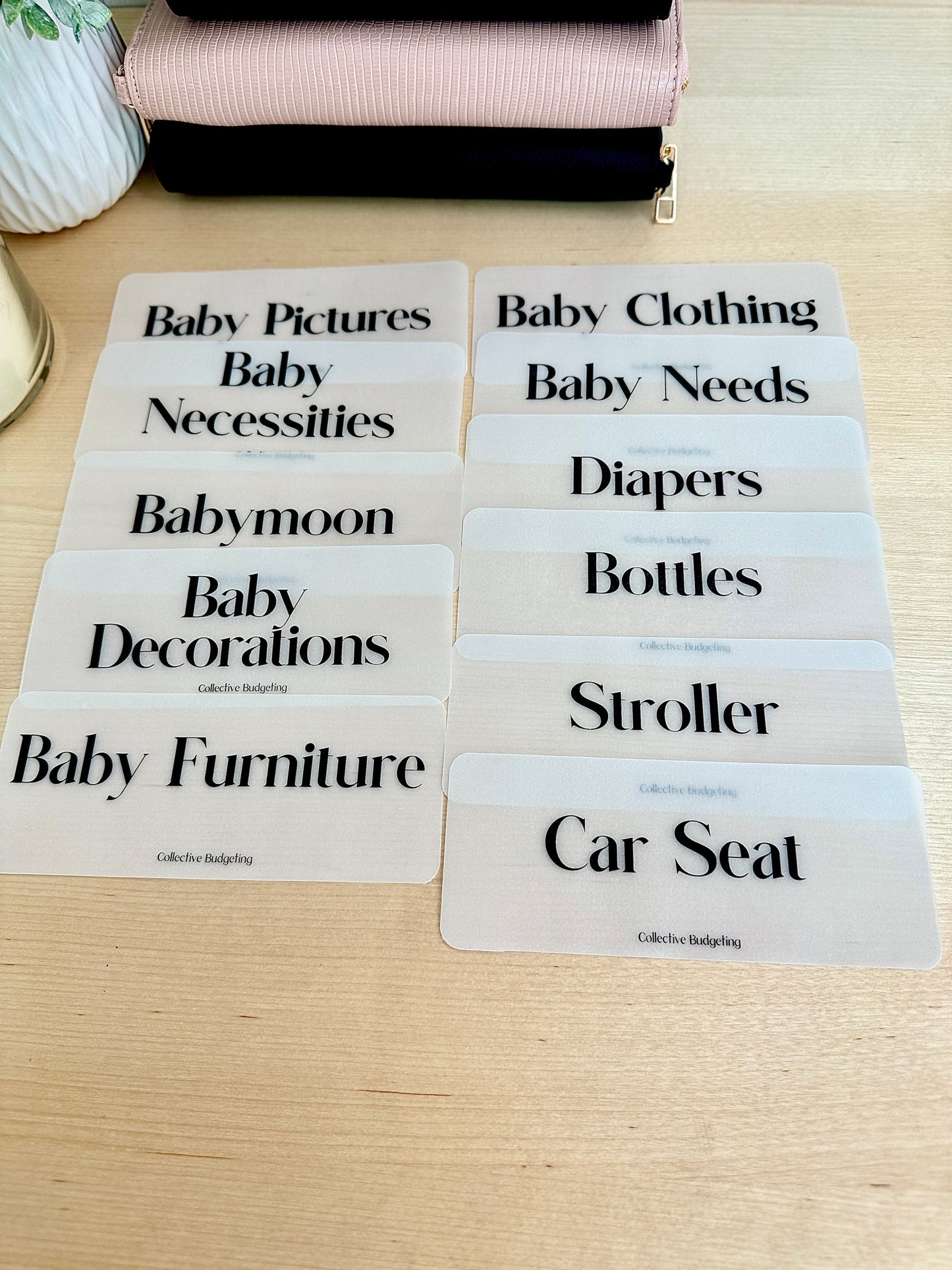 Baby Cash Envelope Placeholders: Laminated Vellum for New Baby Budgeting