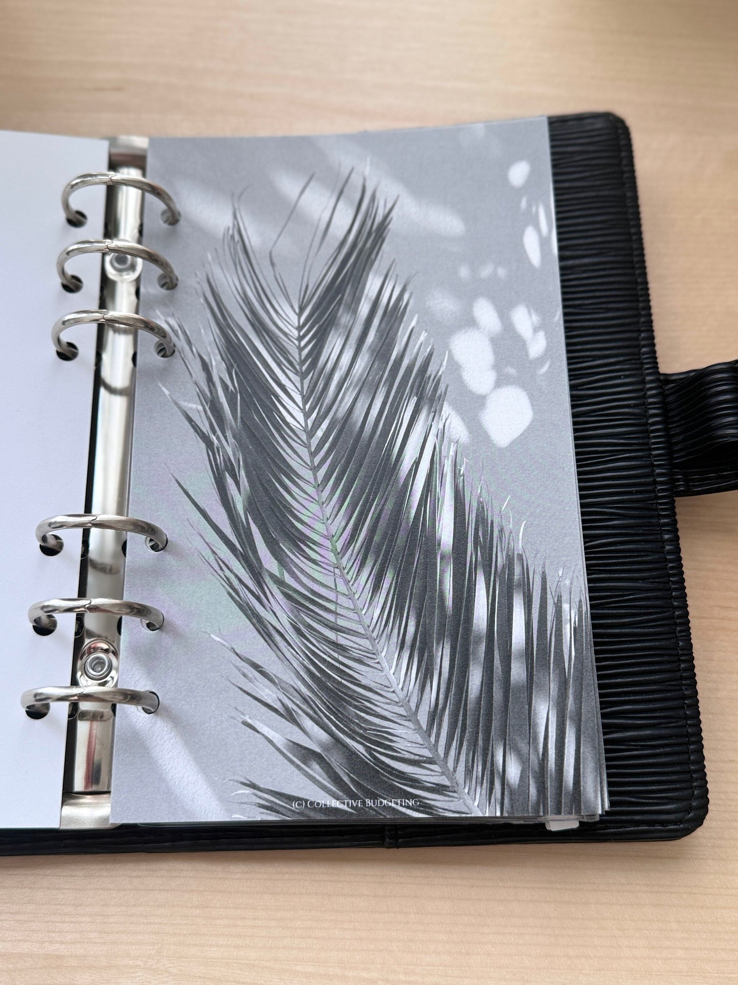 Palm Leaves Budget Binder Dashboard: Tropical Decorative Cover Insert | A5 A6