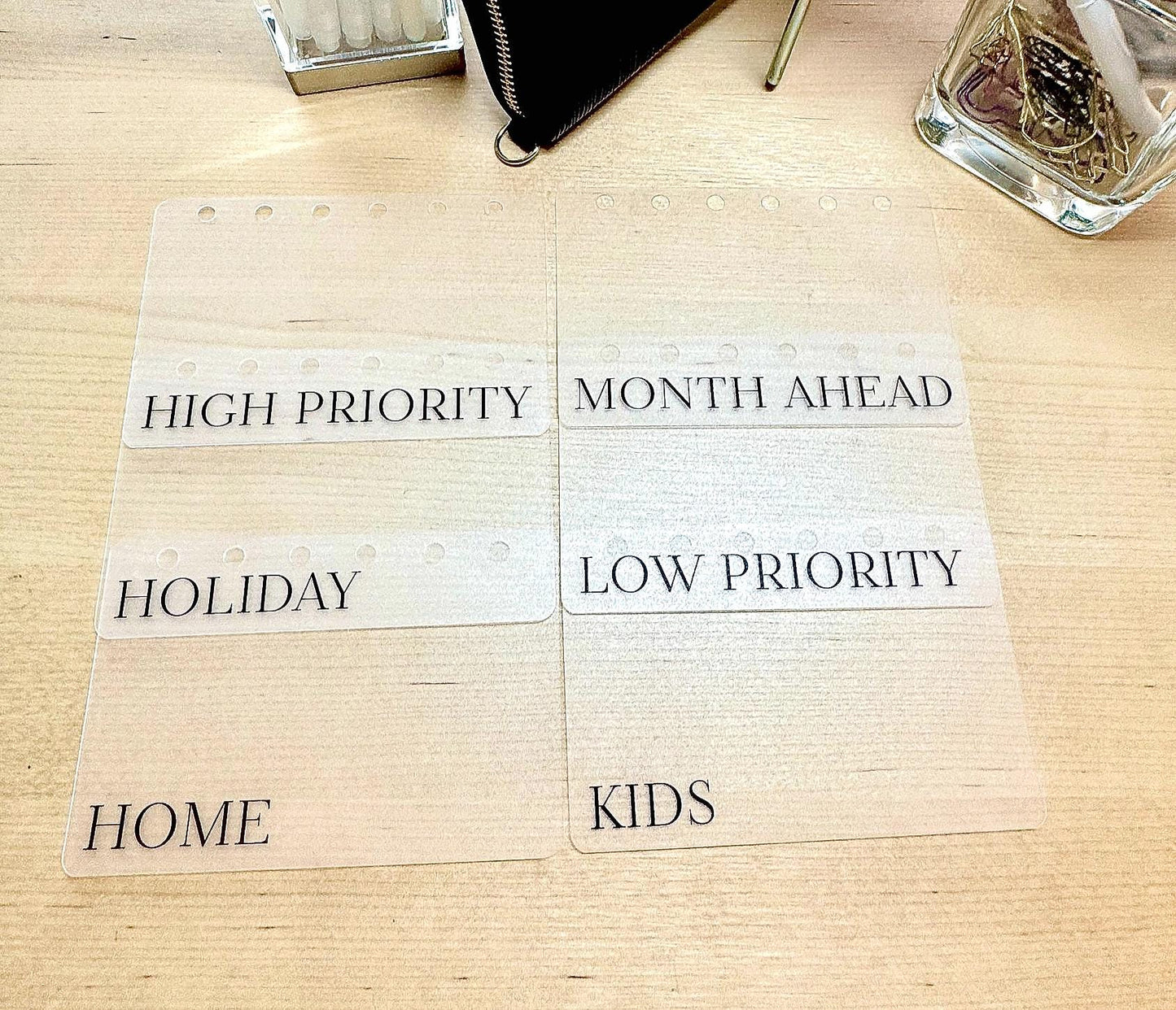 A7 Budget Binder Dashboards Dividers: Laminated Vellum Minimalist Planner Tabs