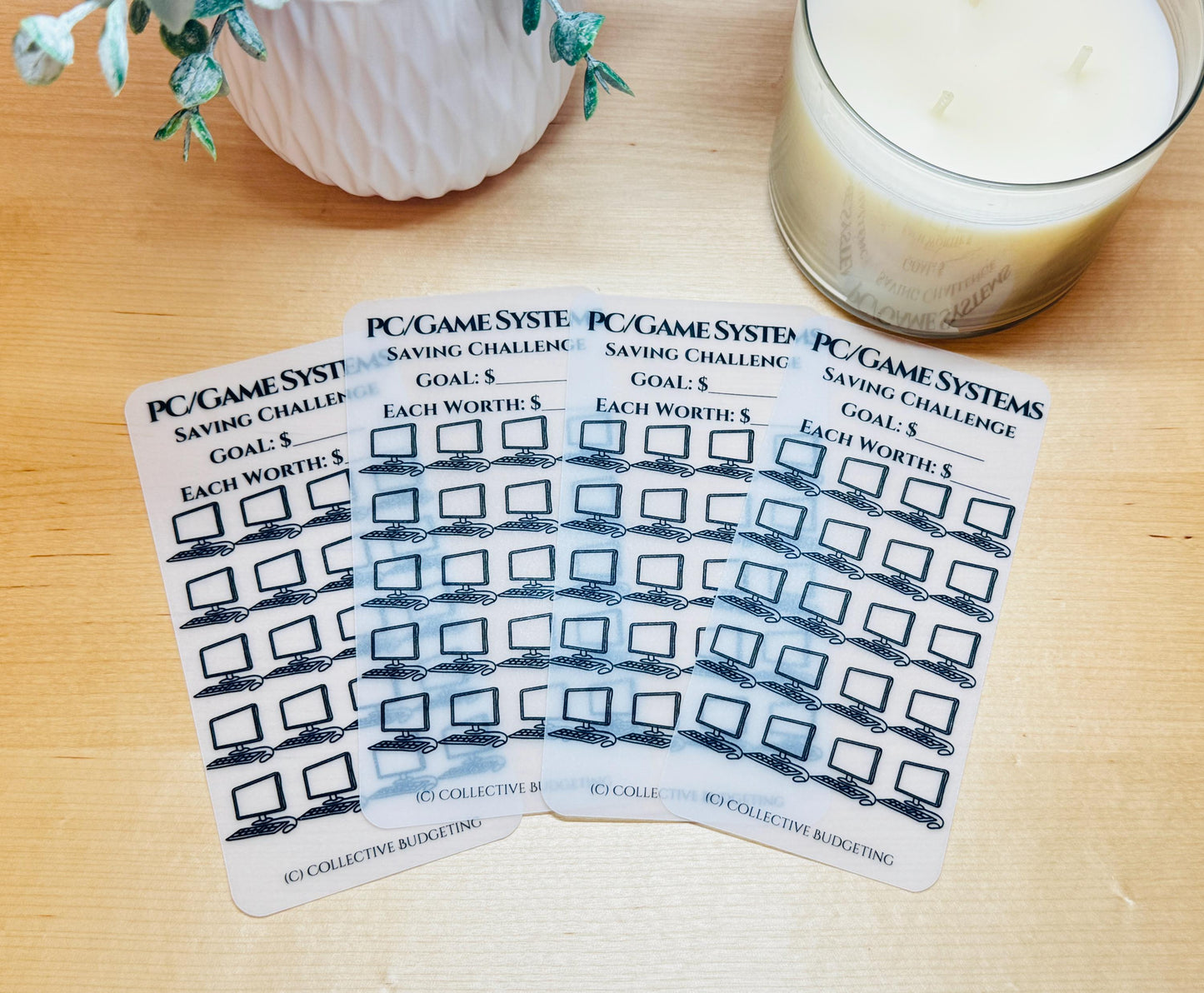 Gaming Savings Challenge Tracker: PC, Console & Accessories | Laminated Vellum