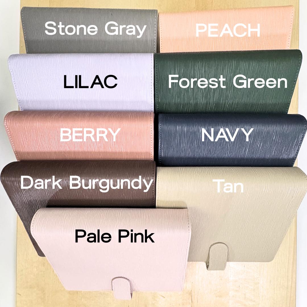 Saffiano A5 Budget Binder: Gold Rings, Cash Envelope Wallet