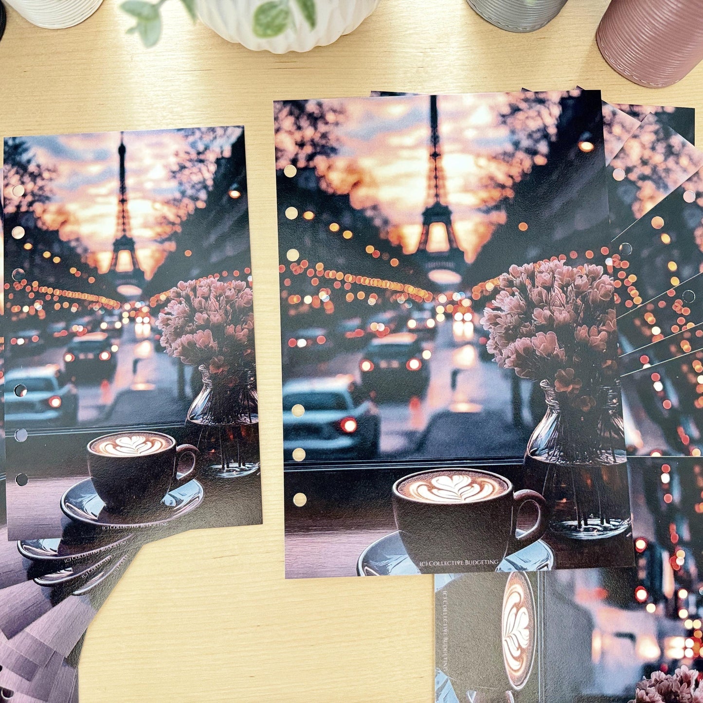 Coffee Shop Budget Binder Dashboard: Decorative Cover Insert | A5 A6 Cash Stuffing