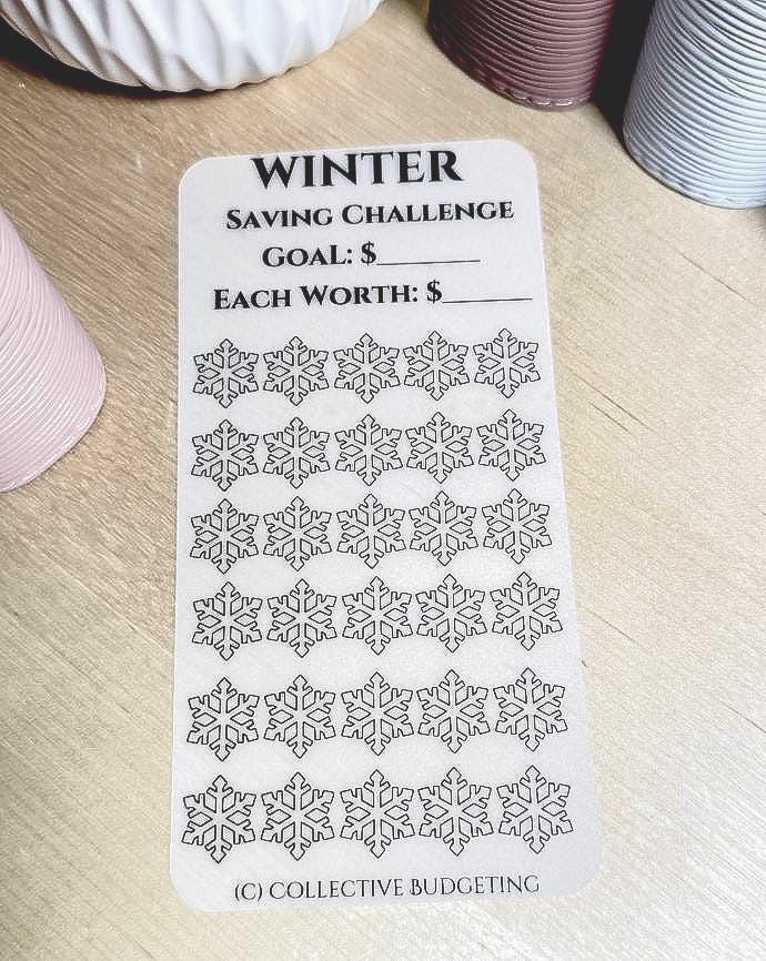 Seasonal Savings Challenge Tracker: Spring, Summer, Fall & Winter | Laminated Vellum