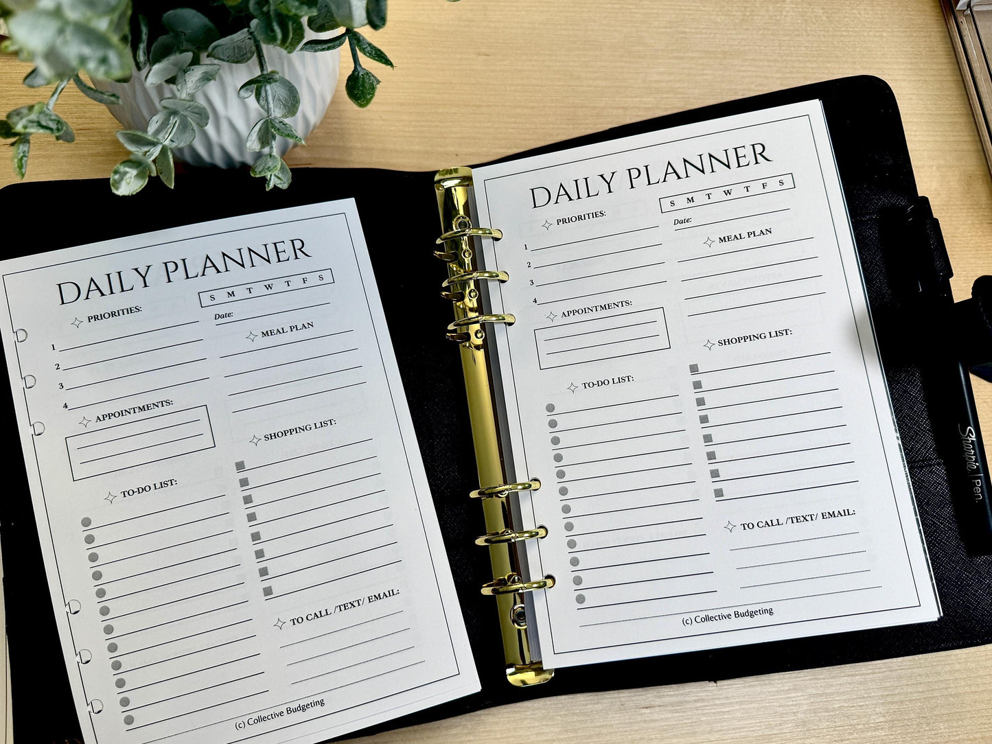 A5 Budget Binder Daily Planner Insert: Cash Stuffing, Money Management