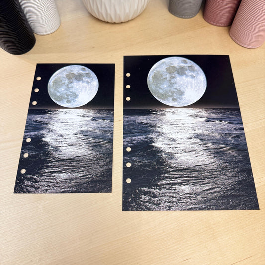 Moonrise Budget Binder Dashboard: Celestial Decorative Cover Insert | A5 A6