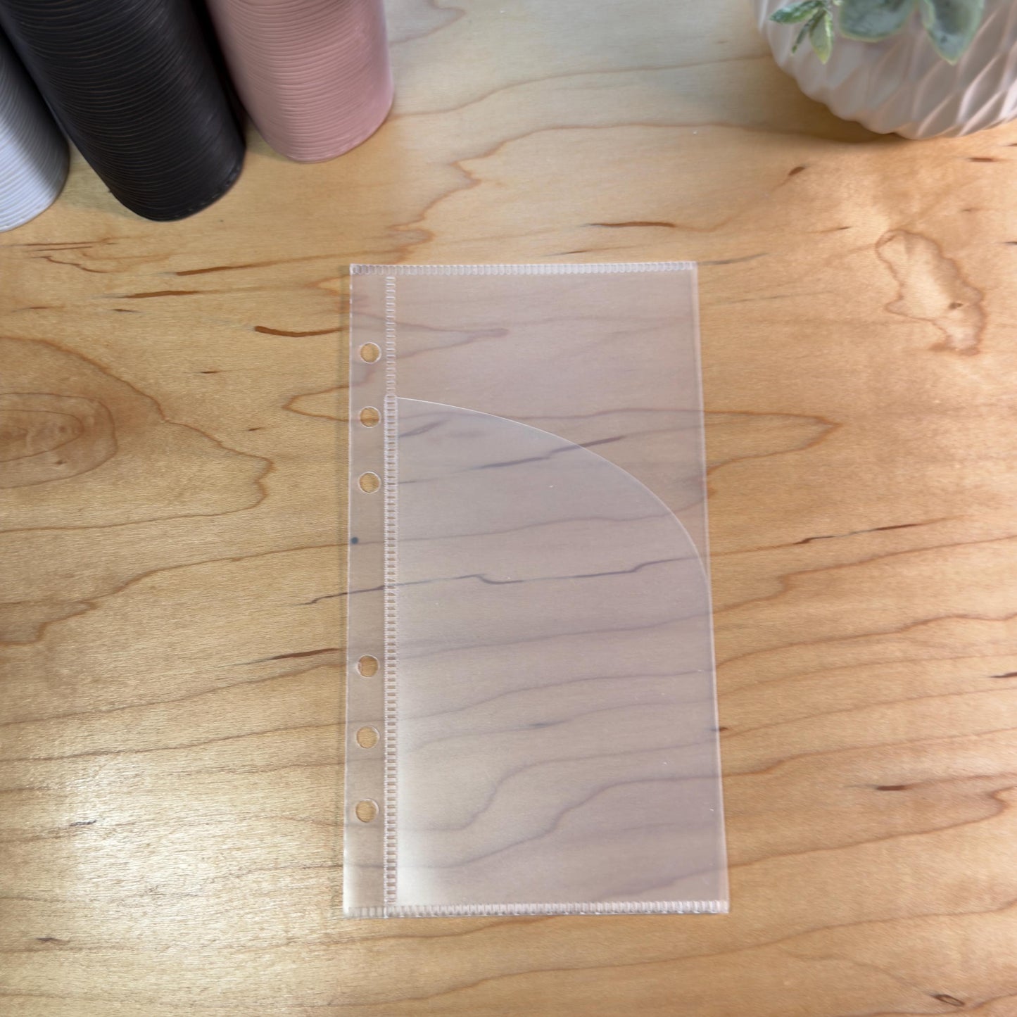 A6 Curved Pocket Envelopes | 2-Pocket Binder Inserts | Set of 6 | Reinforced | 5 Colors |