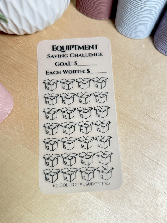 Equipment Fund Savings Challenge: Laminated Vellum  Gear Up and Save Tracker
