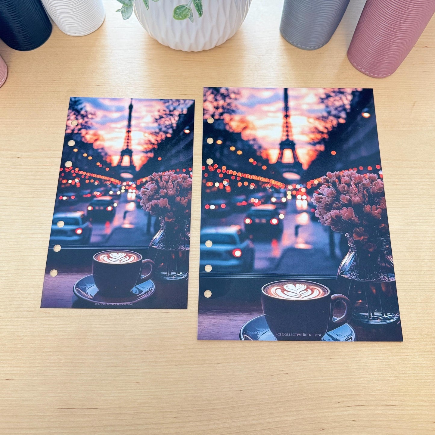 Coffee Shop Budget Binder Dashboard: Decorative Cover Insert | A5 A6 Cash Stuffing