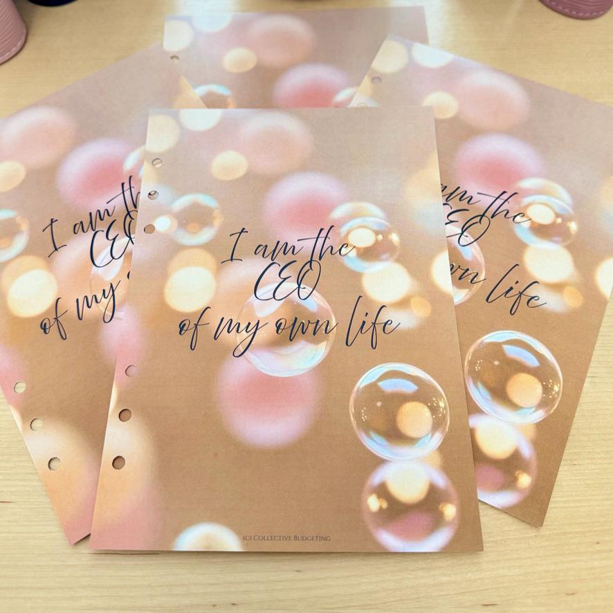 CEO of My Life Budget Binder Dashboard: A5 A6 Cash Stuffing Insert