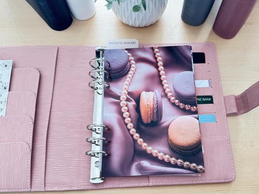 Macaroon Budget Binder Dashboard: Decorative Cover Insert | A5 A6 Cash Stuffing