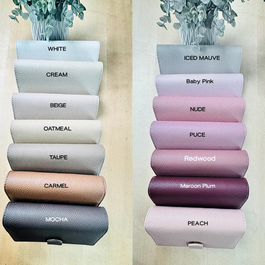 A6 Pebble Vegan Leather Budget Binder: Gold Rings, Zipper Pocket & Magnetic Closure