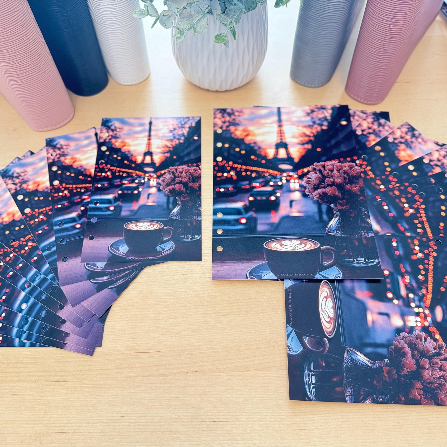 Coffee Shop Budget Binder Dashboard: Decorative Cover Insert | A5 A6 Cash Stuffing