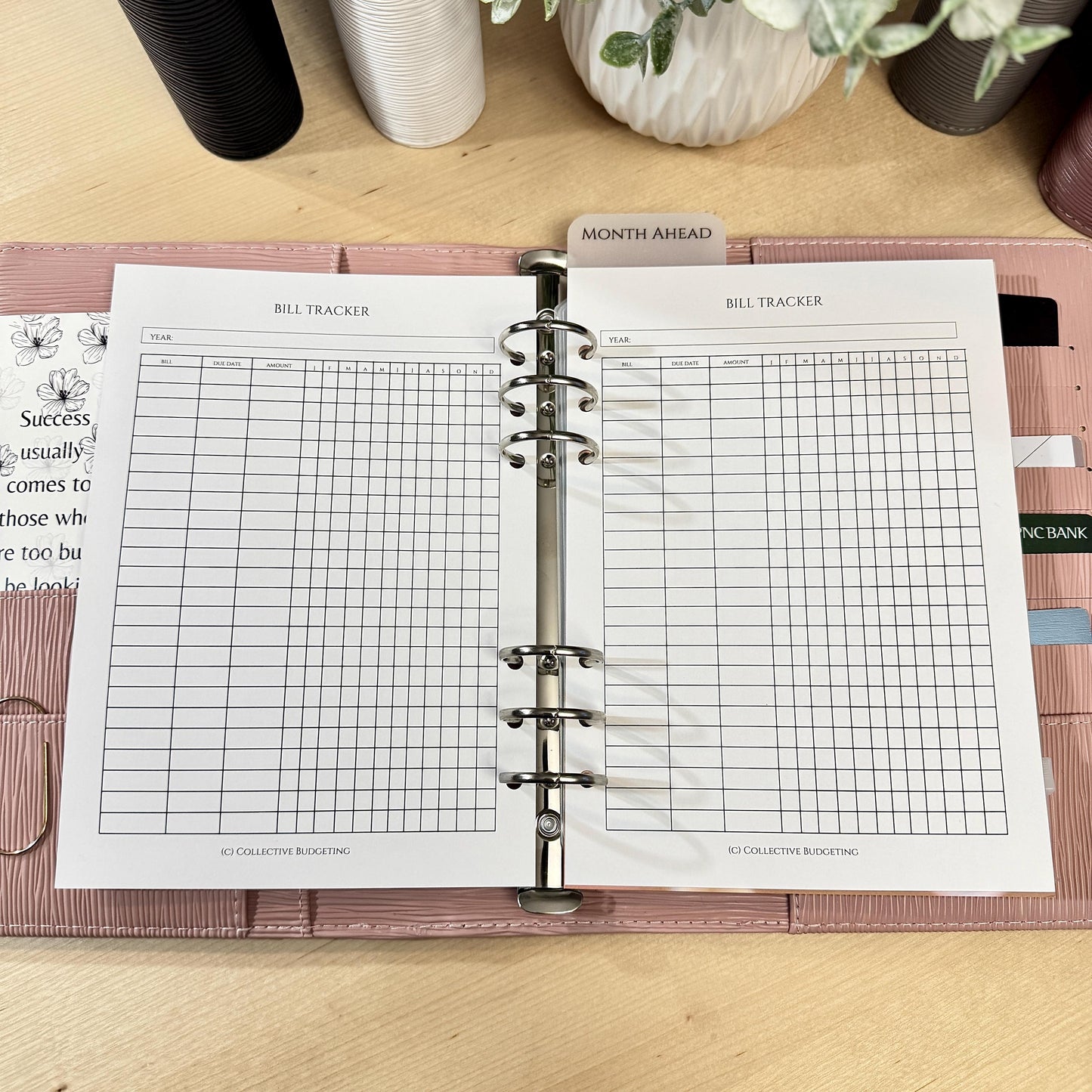 A5 Bill Tracker Budget Binder Insert: Cash Stuffing & Zero-Based Budgeting Tool