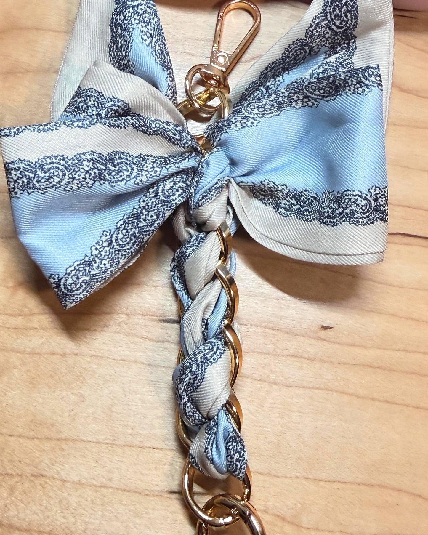 Braided Bow Planner Charms | A5 A6 A7 Budget Binder Accessory | Gold Ring Keychain Charms