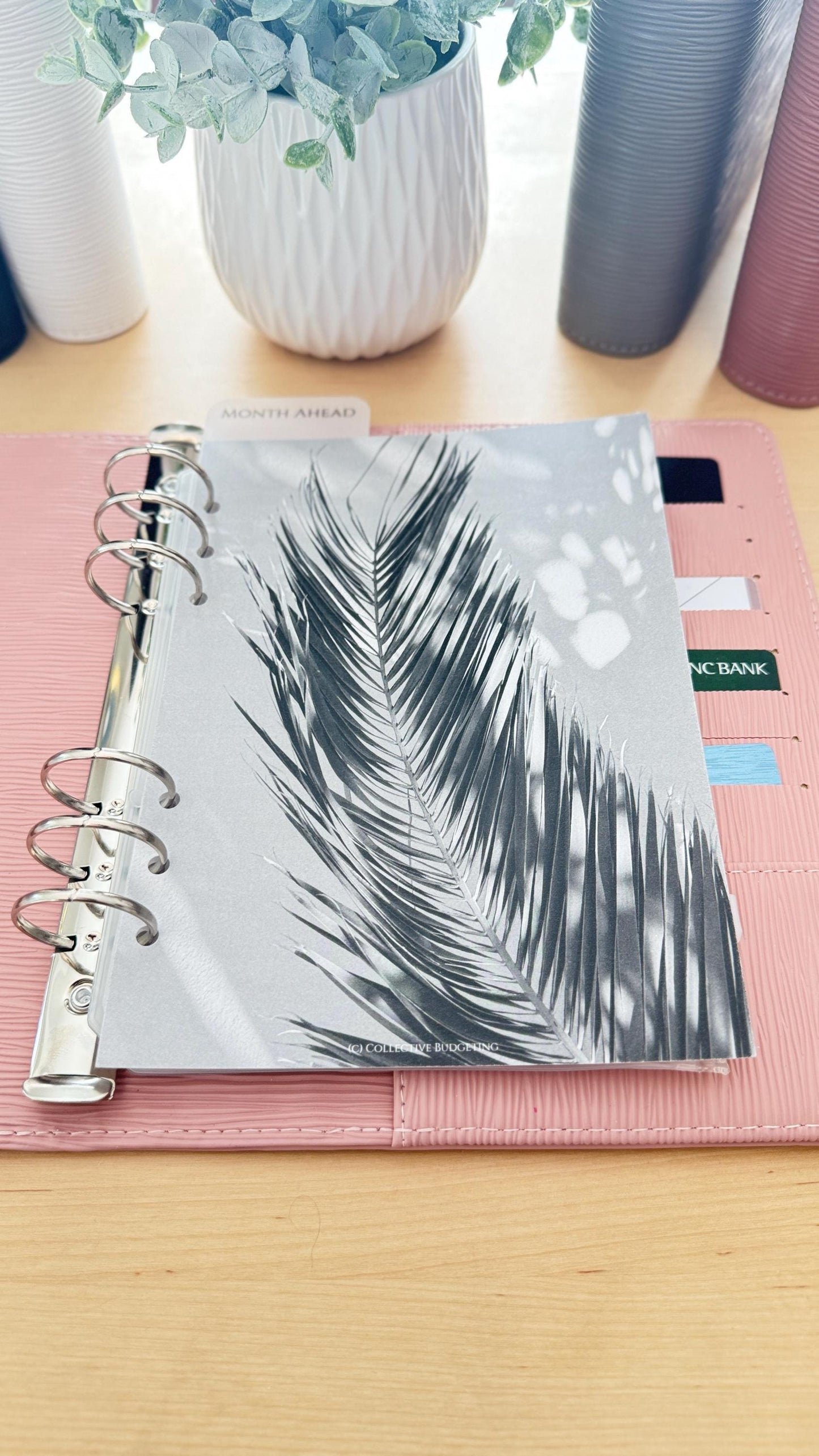 Palm Leaves Budget Binder Dashboard: Tropical Decorative Cover Insert | A5 A6