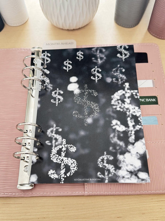Dollar Sign Savings Budget Binder Dashboard: Motivational Cover Insert | A5 A6