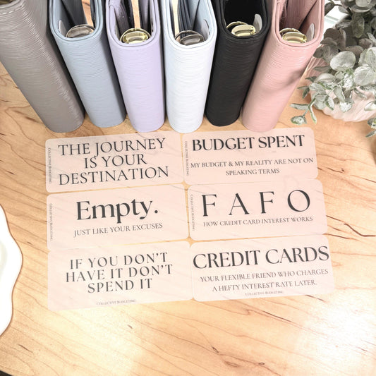 A5 A6 Sarcastic Budget Placeholders – Matte Vellum Cash Stuffing Motivational Binder Inserts