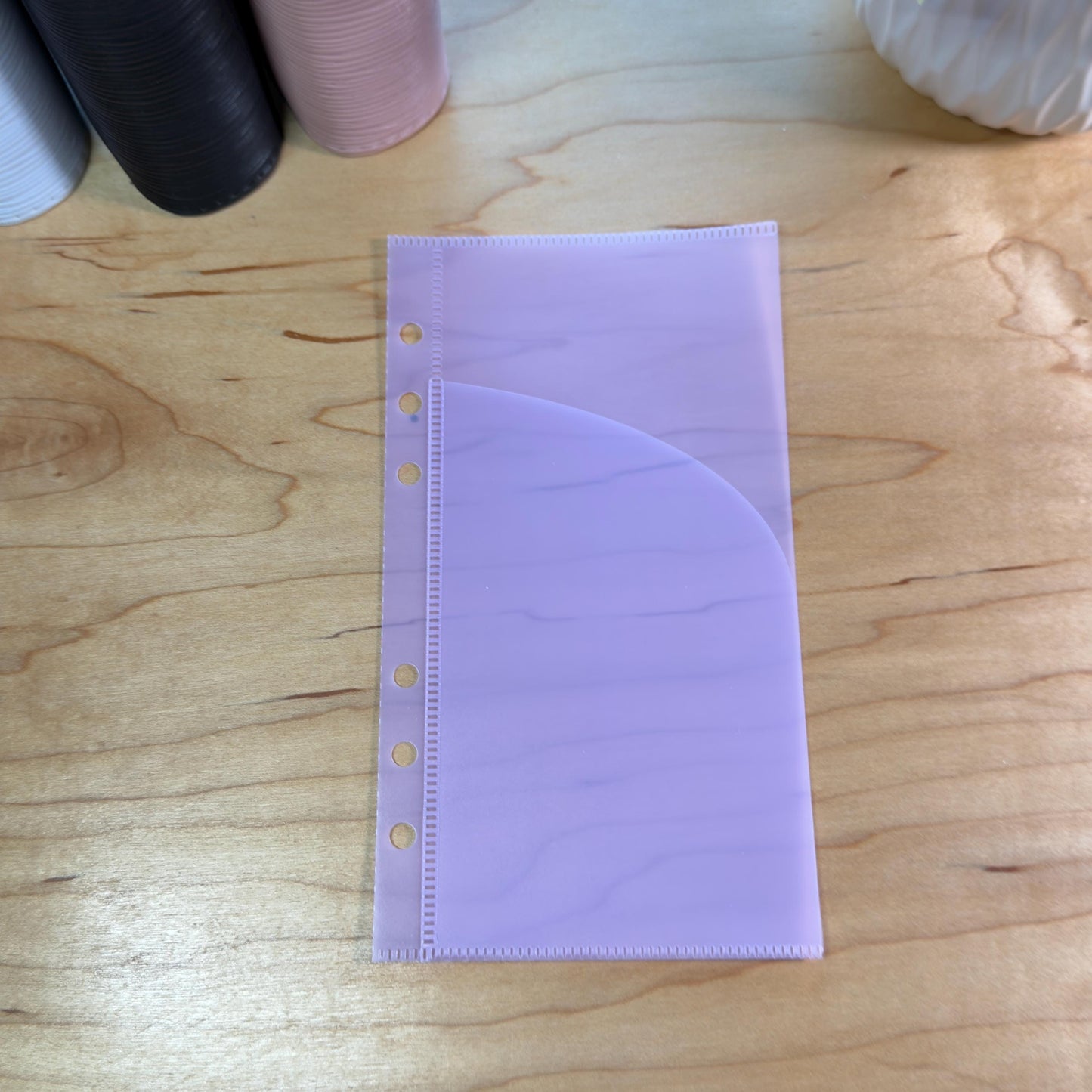 A6 Curved Pocket Envelopes | 2-Pocket Binder Inserts | Set of 6 | Reinforced | 5 Colors |