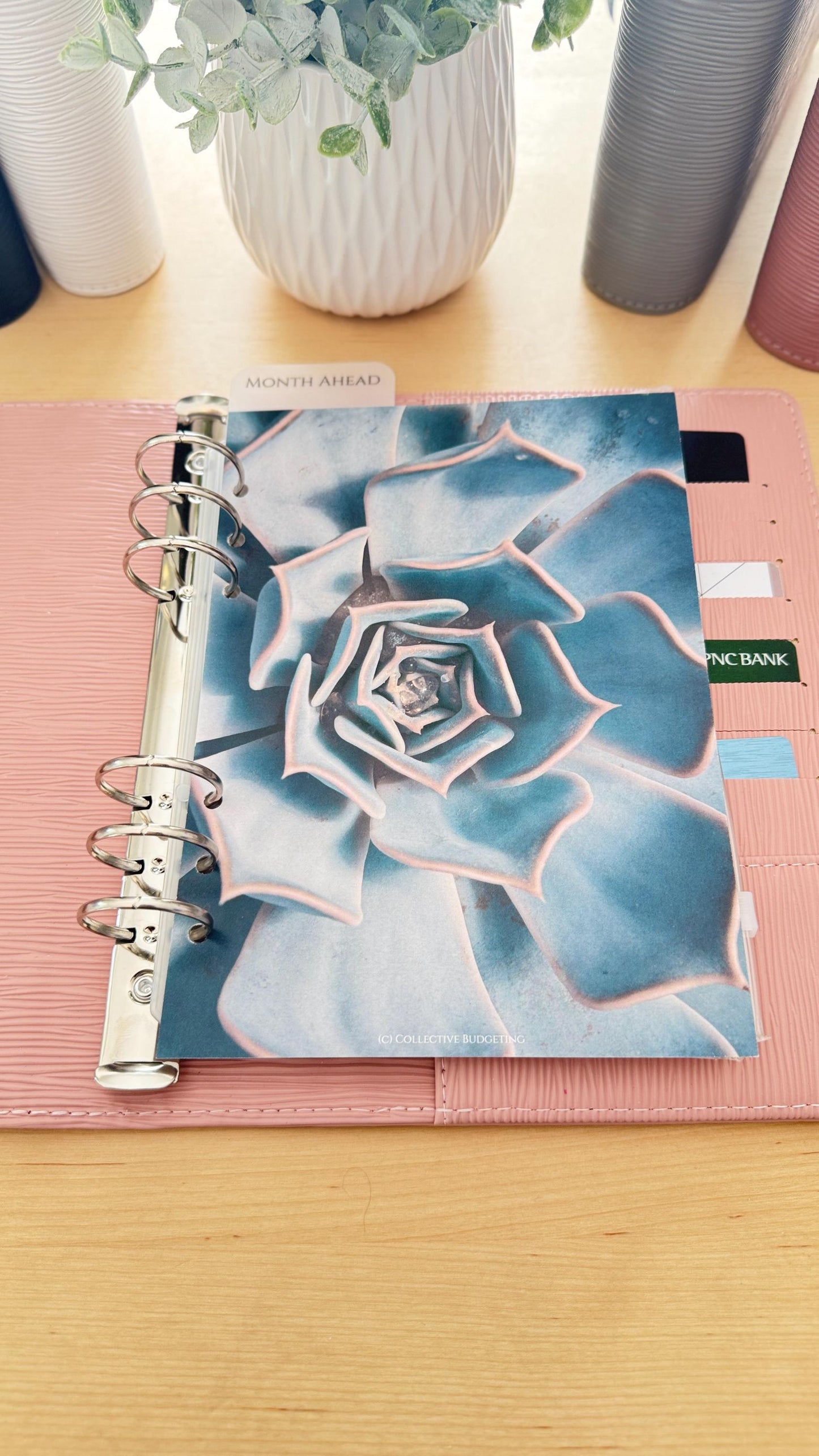 Cactus Flower Budget Binder Dashboard: Floral Decorative Cover Insert | A5 A6