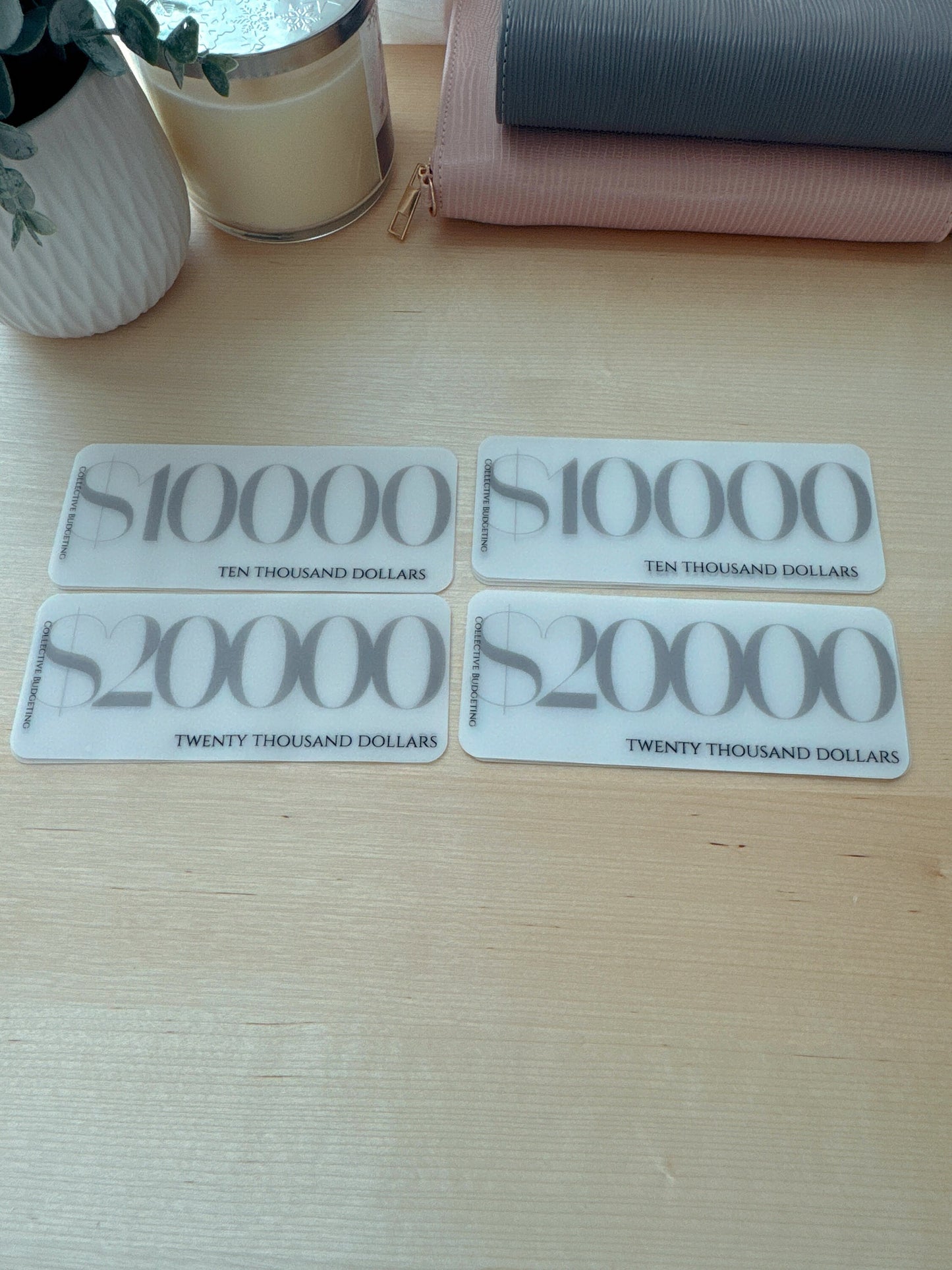 Prop Money/ Denomination Placeholders for Cash Stuffing, Budget Organizers, Budgeting Tools, Money Management Accessories