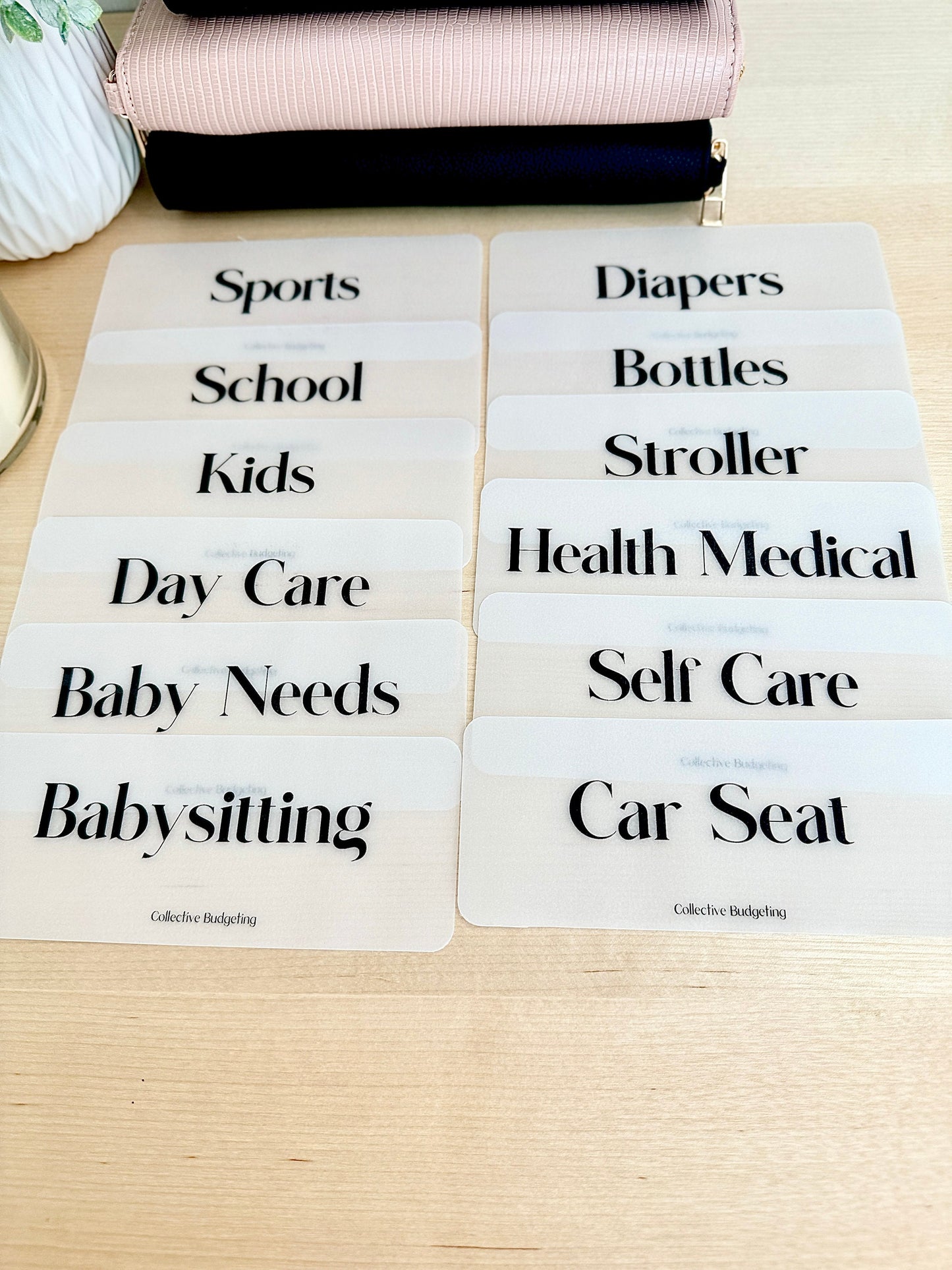 Baby Cash Envelope Placeholders: Laminated Vellum for New Baby Budgeting