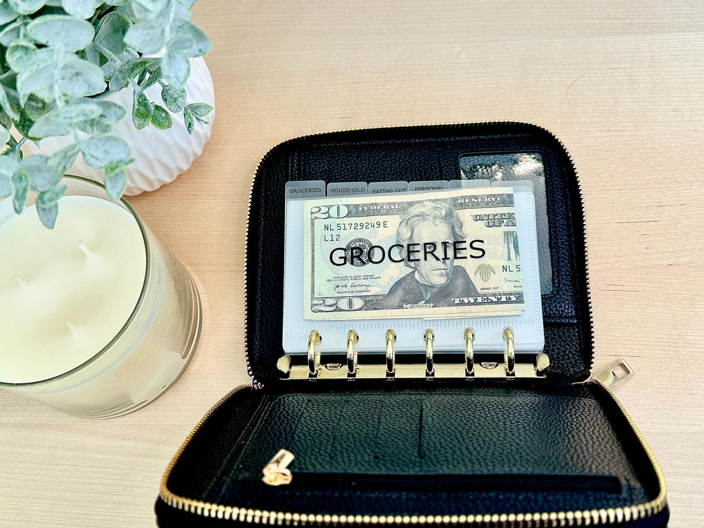 A6/A7 Vellum Cash Envelopes with Tabs: Budget Binder Inserts