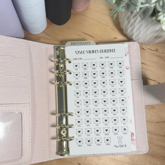 Budget Binder Savings Challenge | A5 A6 Tracker | Stuffing Binder Inserts