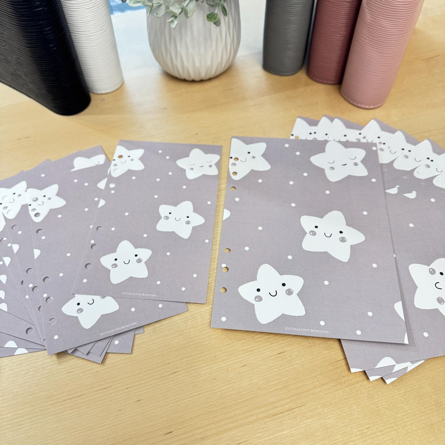 Rising Star Kids Budget Binder Dashboard: A5 A6 Cash Stuffing Insert