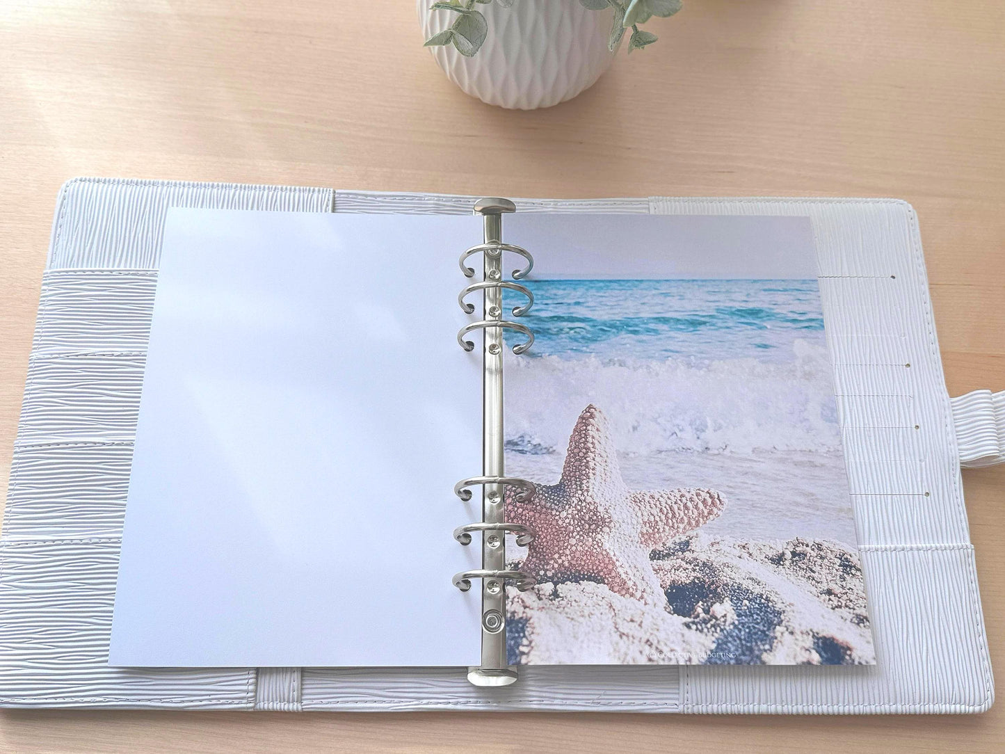 Beach Budget Binder Dashboard: Coastal Decorative Cover Insert | A5 A6