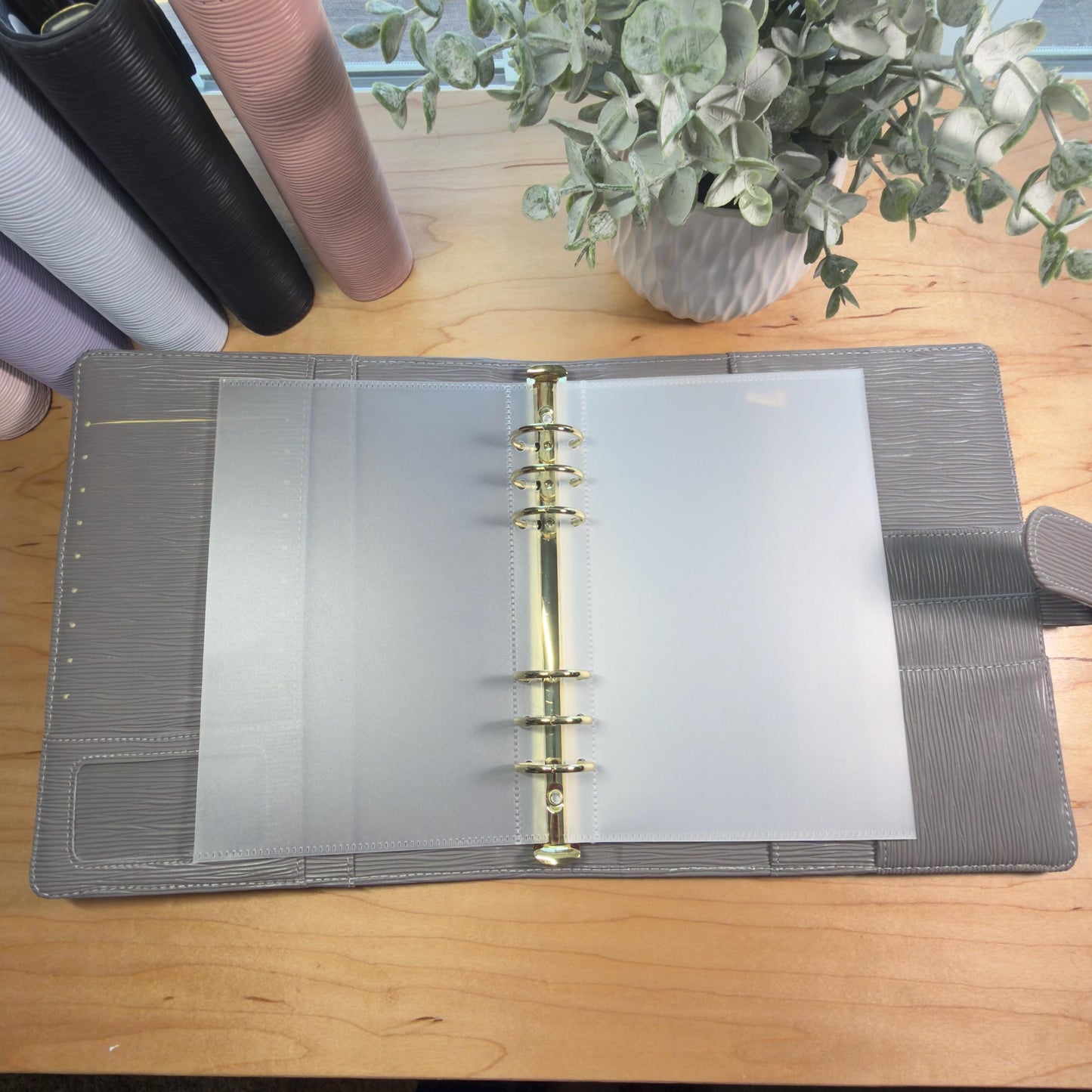 Clear Frosted Cash Envelopes | A6 & A5 Binder Budgeting | 6 Pack Durable PVC | No Zipper |