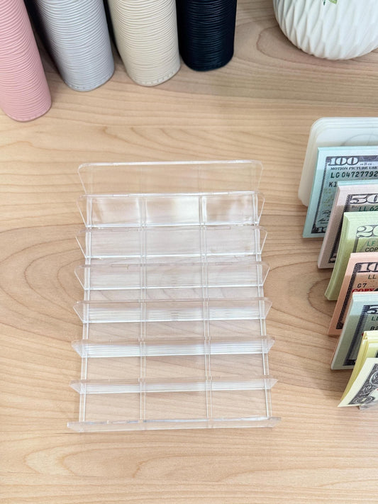 Acrylic Cash Envelope Organizer Tray: Budgeting System, Desktop Storage