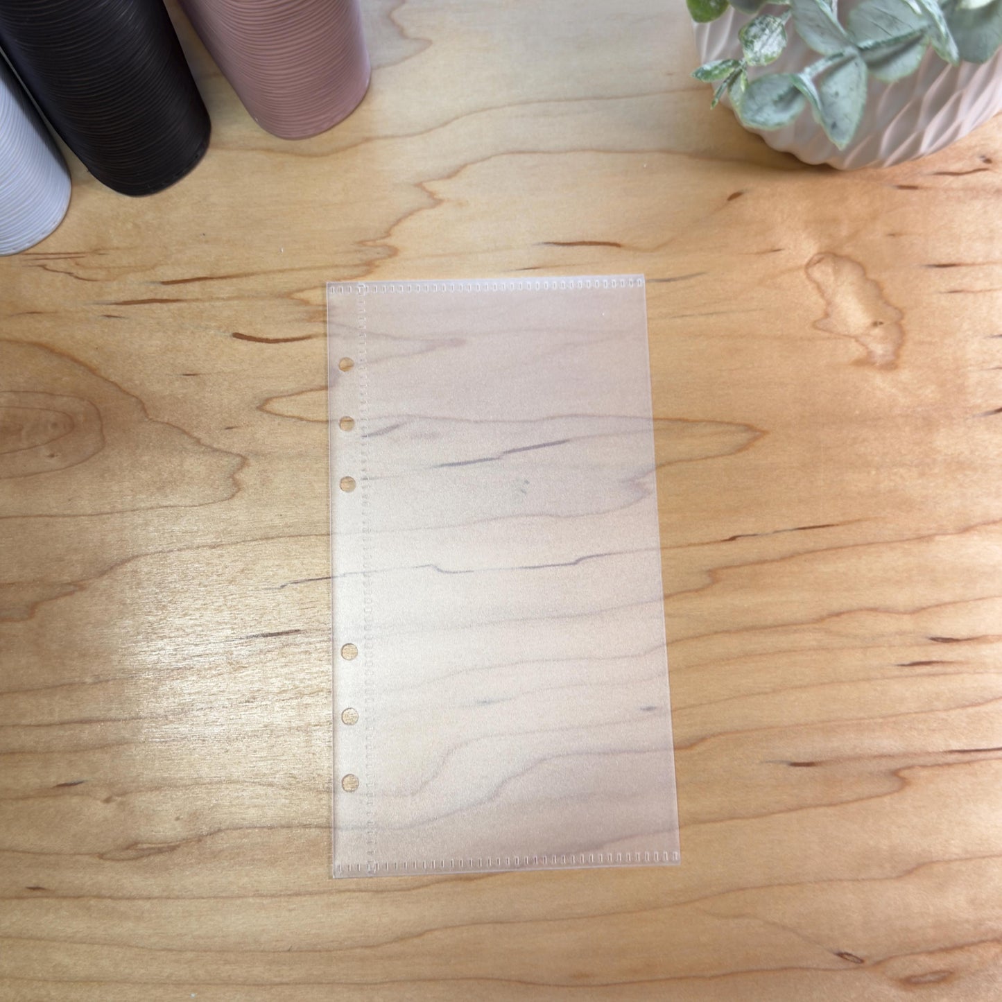 Clear Frosted Cash Envelopes | A6 & A5 Binder Budgeting | 6 Pack Durable PVC | No Zipper |